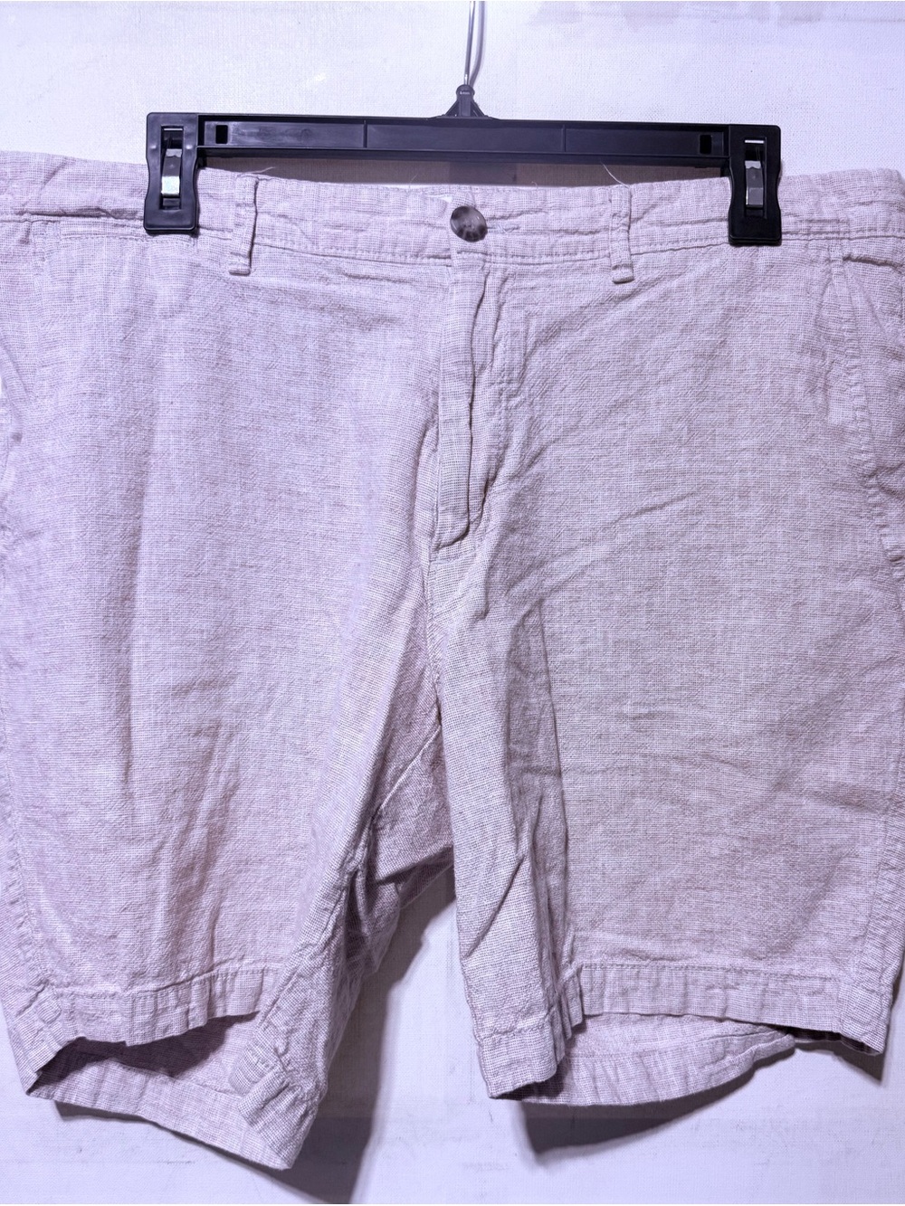 Goodfellow & Co Light Tan Linen-Blend Flat Front Shorts